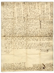 Important Oliver Cromwell Autograph Letter Signed From 1648 Regarding His Son's Matrimony -- ''...Mr. Maijor desired 400l. per annum of inheritance...wherein I desired to be advised by my wife...''